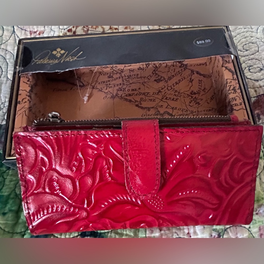 Patricia Nash Nazari Red Leather wallet